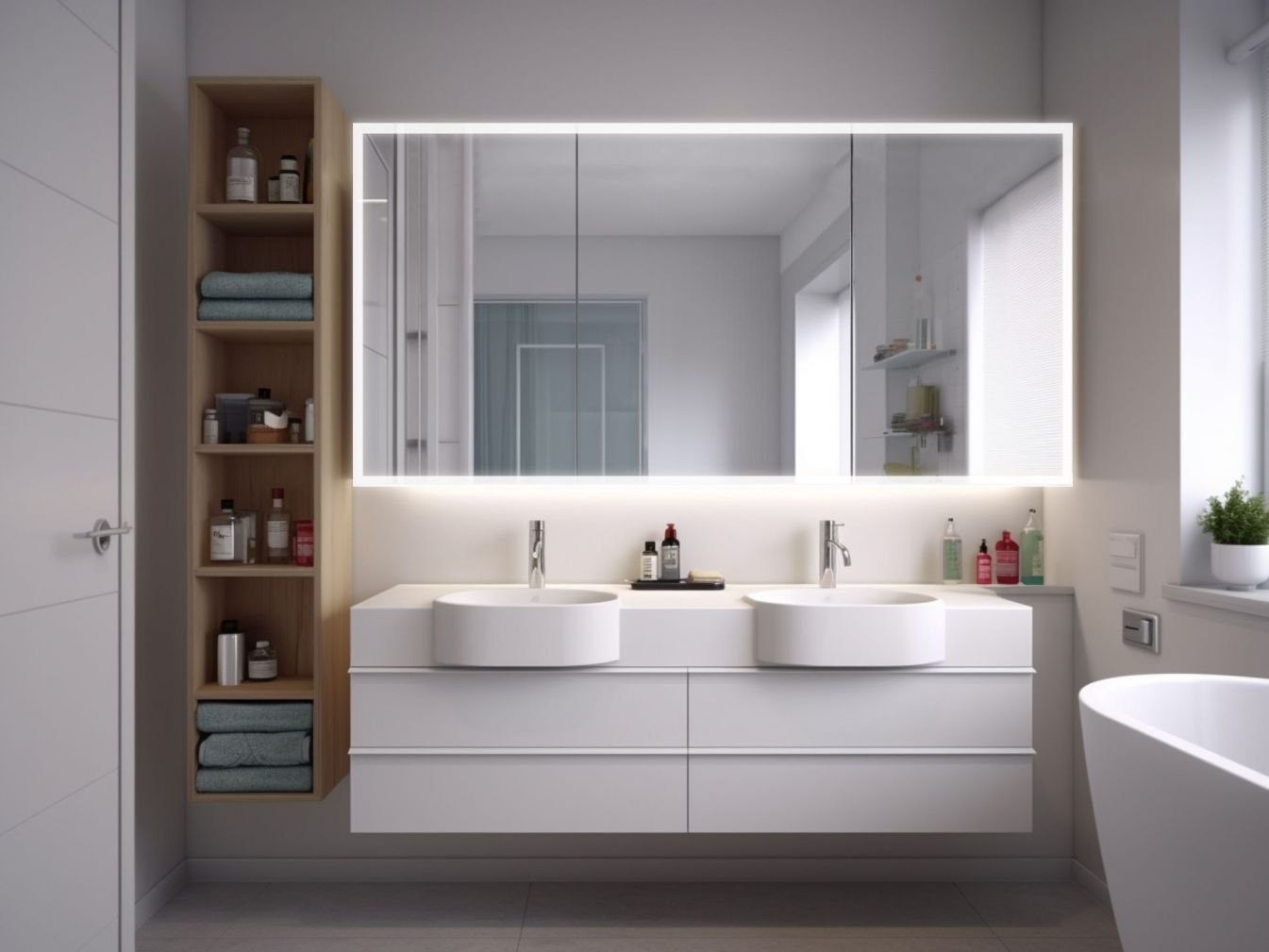 Led Spiegelschrank - Badspiegelschrank Kaufen » pertaining to Badezimmerschrank Selbst Gestalten